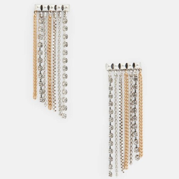 ALLSAINTS Farrah Mult-Tonal Chain Earrings - Picture 1 of 4